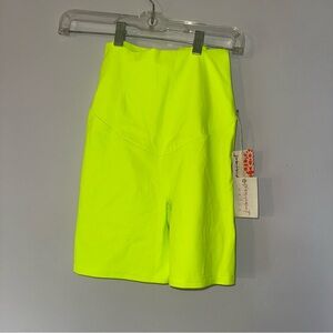 Neon Yellow Free People XS Biker Shorts